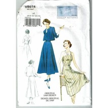 Vogue Sewing Pattern 8974 Jacket Dress Belt Misses Size 6-14 UNCUT - £7.06 GBP