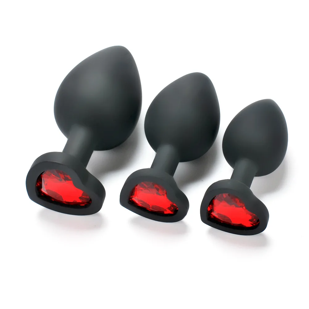 Play Small Heart-shaped Black Silicone Mature Home Toys for Men/Women Mature Tra - $29.00