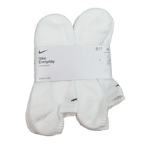 Nike Everyday No Show Socks White 6 Pack Women&#39;s 6-10 / Youth 5Y-7Y NEW - $26.99