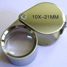 Jeweler's LOUPE 10x 21mm MAGNIFYING GLASS jewelry coins loop Jewelers Ma... - $24.90