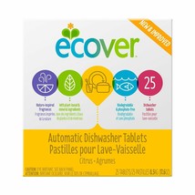 Ecover Automatic Dishwasher Soap Tablets, Citrus, 25 Count - £12.55 GBP
