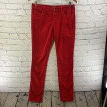 DAANG GOODMAN TRIPP NYC Pants Womens Juniors Sz 9 Red Corduroy Skinny Chino - £38.91 GBP