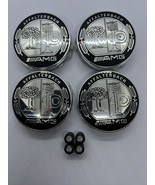 Wheel Center Caps AMG Affalterbach 75MM for Mercedes Benz Rim With Tire ... - $560.56 MXN