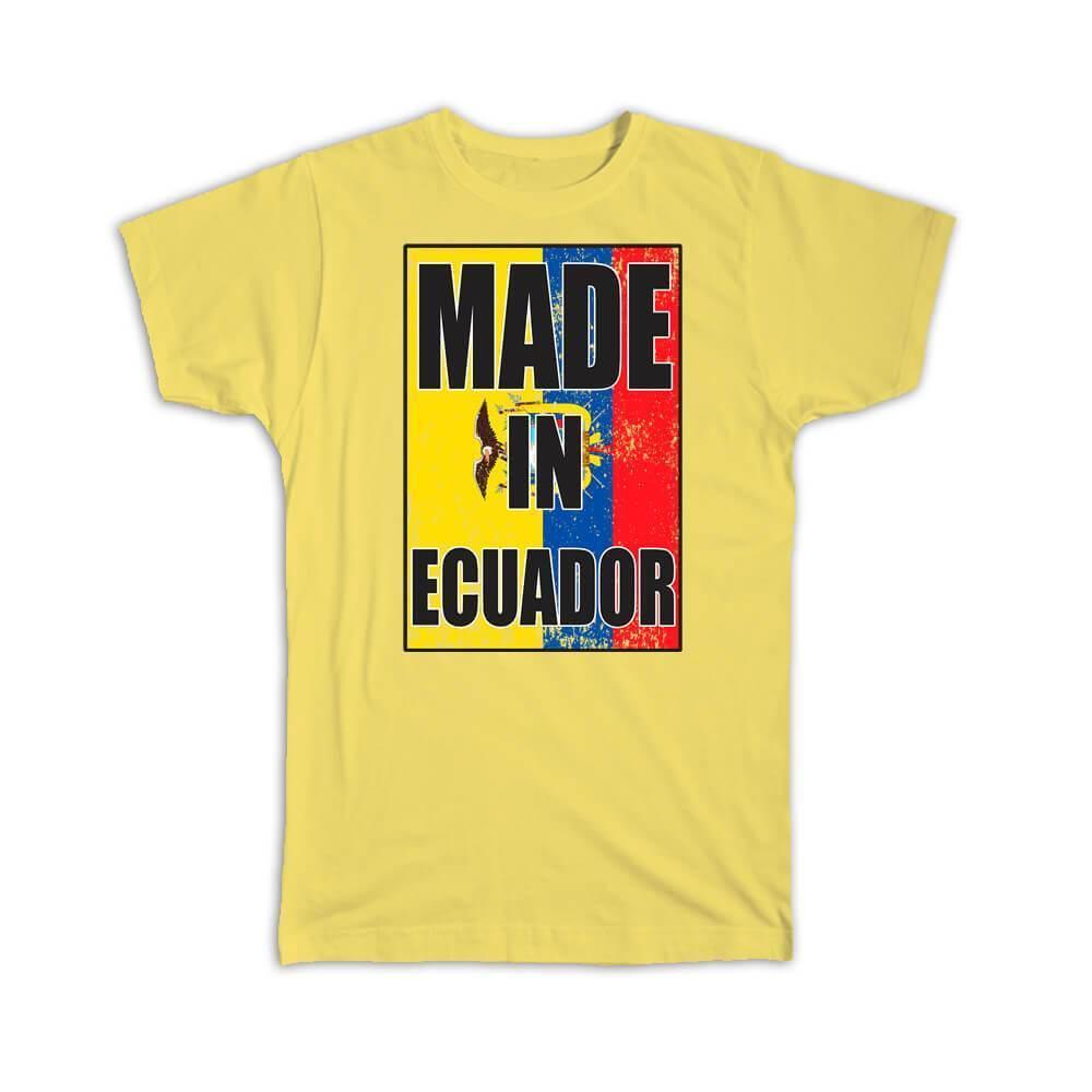 Made In Ecuador : Gift T-Shirt Flag Retro Artistic Ecuadorian Expat Country Item image 6