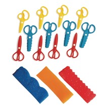 Plastic Fun Dough Scissors For Texture, Set Of 12, 3 Designs, Easy Clean... - $43.99