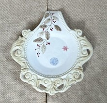 Seagull Studios Deck The Halls Spoon Rest Muted Colors Holly Berry Cotta... - $14.85