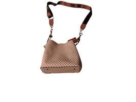 Fashion &amp; Bag Brown X  Designer Style Tote Bag Fair Condition Partial TEAR IN - $14.54