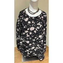 Mystical Halloween Shirt Skulls Pumpkin Witches Hat  Crystal Ball Bats S... - $9.98