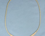Italian Tri-Color Choker Necklace in 14k Yellow, Rose, and White Gold - $1,420.75