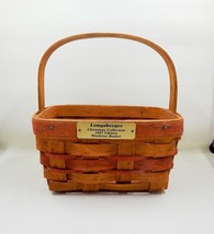 Longaberger Mistletoe Basket 1987 Christmas Collection Red Stripe - £15.04 GBP