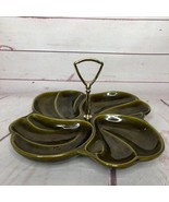 Haeger Relish Tidbit Tray Plate Pottery Vintage 8110 H Four Section Divided - $34.27 CAD