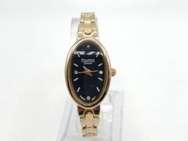 Figaro Couture Watch Womens New Battery Gold Tone Black Dial 18mm - £15.94 GBP