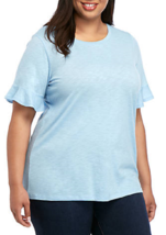 New Michael Kors Blue Cotton Blouse Size 0 X Size 1 X Women - £34.00 GBP
