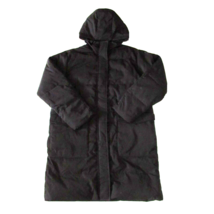 NWT Everlane The ReNew Long Puffer in Black Primaloft Hooded Coat XS - £101.69 GBP