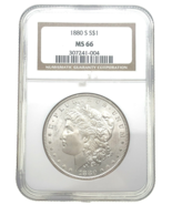 1880-S $1 Silver Morgan Dollar Graded by NGC as MS66 Uncirculated Nice! - $490.04
