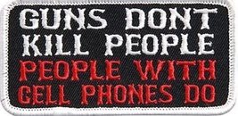 Guns Don&#39;t Kill People Fun Nra Embroidered Motorcycle Biker Vest Patch PAT-3110 - £5.57 GBP