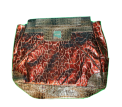 MICHE Prima Bag Shell Drew Design Shiny Dark Red and Brown with side pockets OOP - £17.26 GBP