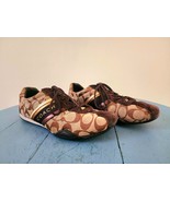 COACH Women&#39;s Brown Suede &amp; Canvas JAYME Shoes Size: 8M - $499.99 MXN