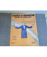 VTG THERE&#39;S  RAINBOW &#39;ROUND MY SHOULDER IRVING BERLIN MUSIC 1928 SHEE MUSIC - $2.92