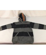 Youth Teenager Nautica Navy Blue Gray Orange Striped Full Zipper Jacket ... - $19.87 CAD