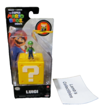Luigi 1&quot; Figure with question block Illumination The Super Mario Bros Movie 2023 - £11.49 GBP