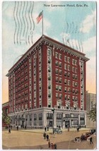 Pennsylvania Postcard Erie New Lawrence Hotel 1913 CT Photochrom - $1.40