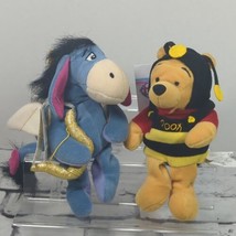 The Disney Store Pooh Bumble Bee and Eeyore Cupid Lot of 2  Plush Stuffed Animal - £11.70 GBP