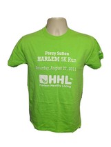 2011 Percy Sutton Harlem 5K Run Adult Small Green TShirt - £11.73 GBP