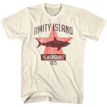 Jaws Star New England 1975 Men&#39;s T Shirt Amity Island Shark Top Retro Movie - £19.58 GBP+