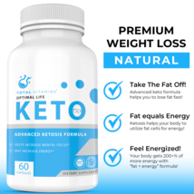 Optimal Life Keto Burn Diet Pills Boost Energy Fat Burner Advanced Weight Loss - £18.86 GBP