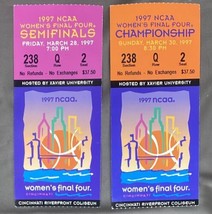 1997 Womens NCAA Semi Final / Final Four Championship Ticket Tennessee Lady Vols - £18.35 GBP