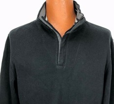  Axcess Claiborne Mens Cotton Sweater Blue 1/4 Zip Long Sleeve Large Black - £23.16 GBP