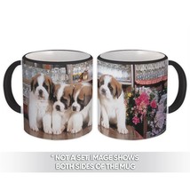 Saint Bernard Pub Drinks : Gift Mug Dog Puppy Pet Vintage Style Photo Animal Cut - £12.70 GBP
