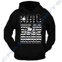 California Republic Black Hoodie Sweater CA Cali dope sweatshirt - $18.24