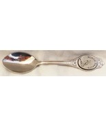 Vintage Souvenir Spoon North Dakota Bird Pewter On Stainless Steel 4&quot; - $124.24 MXN