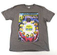 Marvel Eternals &#39;&#39;Comic Book Cover #1 &#39;&#39; Gray T-Shirt for Adults Mens La... - £15.57 GBP