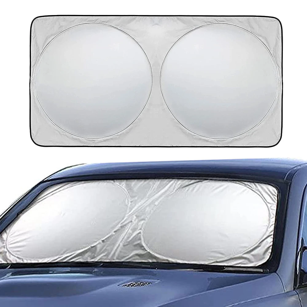 150 X 70cm Car Sunshade Sun Shade Front Rear Window Film Windshield Visor Cover - £11.66 GBP