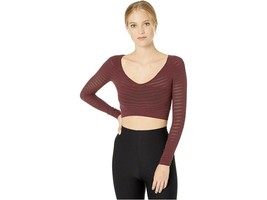 FREE PEOPLE Yoga Top Long Sleeve Red Size Medium $88 - NWT - £14.15 GBP