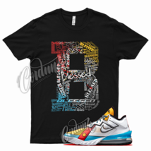 Black BLESSED T Shirt for Lebron 18 Low Cartoon Art Red Baltic Blue Yellow - £20.16 GBP+