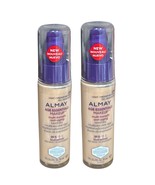 2 Almay Age Essentials Makeup Multi-Benefit SPF 15 130 Light / Medium Ne... - $33.75
