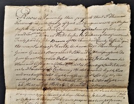 1793 antique DEED parsonfield me Thomas PARSONS John Brown LAND - £135.31 GBP