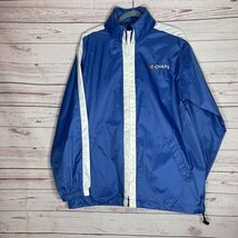 Chaps Mens Size S Small Windbreaker Nylon Jacket Blue Hood Track Athleti... - $17.00