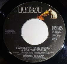 Ronnie Milsap 45 RPM Record - Happens Every Time / I Wouldn&#39;t Have Missed It A13 - £3.15 GBP