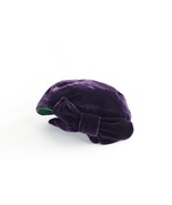Vtg 20s 30s Roaring 20s Flapper Girl Velvet Velour Bowtie Hat Cap Purple... - $87.52 CAD