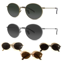 John Lennon Sunglasses Round Hippie Shades Retro Smoked Lenses 60&#39;S Meta... - $21.99