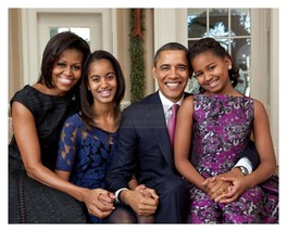 Barack Obama Group Family Photo 8X10 Photograph Reprint - £6.80 GBP