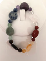 Women&#39;s  Stretch Bracelet Multicolor Quartz Stones  Jewelry  Fashion - £6.22 GBP