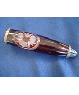 Crystal Cranberry Cut Glass Tussie Mussie Posey Posy Holder (#J1200) - $589.00 CAD