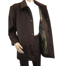 Men's Pea Top Coat Veronesi Wool Cashmere ARNO Brown 46 Regular image 6