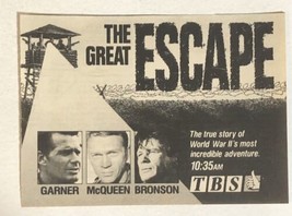 Great Escape Tv Guide Vintage Print Ad James Garner Steve McQueen  Tpa8 - £4.57 GBP